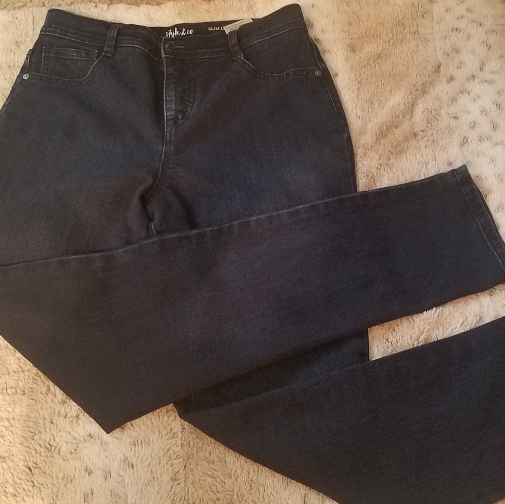 Style & Co. Dark denim Slim Fit Tummy Control